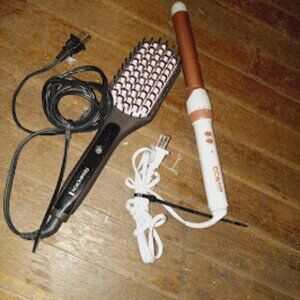 CURLING AND STRAITENING HAIR TOOLS CURLING WANDS AND STRAIGHTENING BRUSH